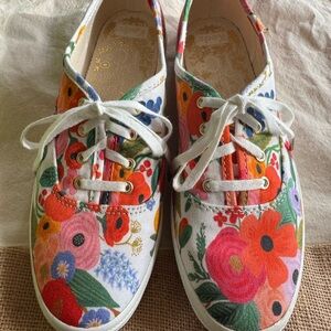 Keds Rifle Paper Co Floral lace up sneakers - women size 6.5